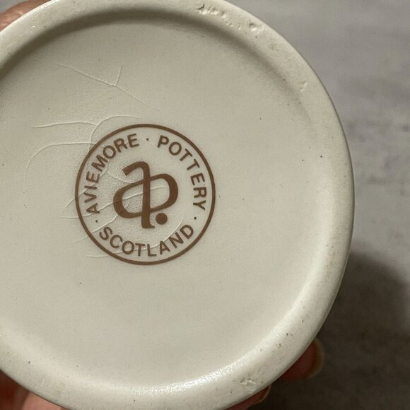 Vintage Aviemore Pottery Scotland 3.5" Floral Covered Jam Preserve Trinket Jar - Picture 9 of 9